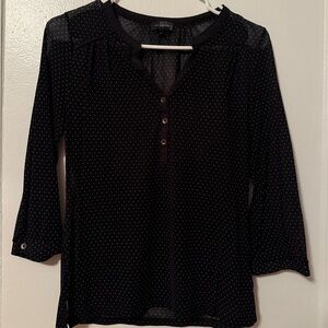 The Limited Black Blouse with White Dots